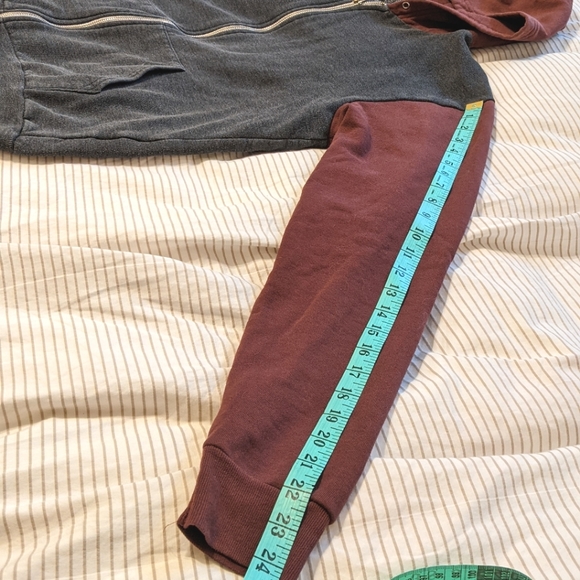 American Apparel colour-blocked zip-up hoody - Picture 6 of 7